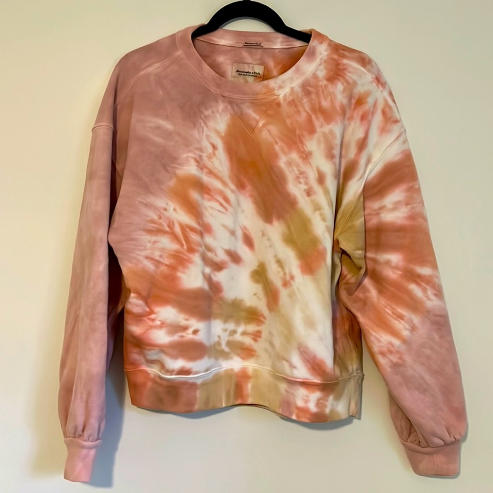 Abercrombie tie dye crew neck sweatshirt